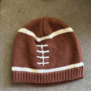 Mud Pie Brown Knit Football Hat